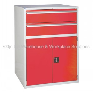 Euroslide Storage Cabinet 2 Drawer & Cupboard 1200mm